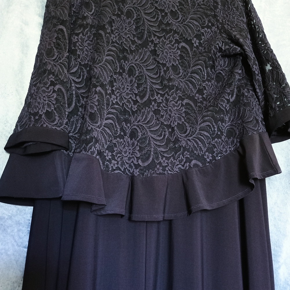 R & M Collection Navy Dress with Lace Detail - Picture 7 of 12
